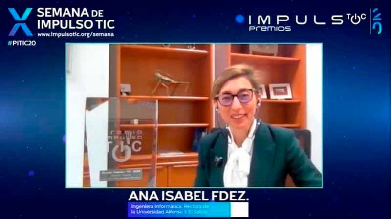 premio impulso tic rectora uax isabel fernandez por su trayectoria